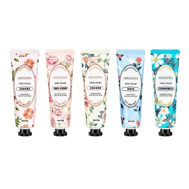 Meidian Flower Fragrance Hand Cream Set (Pack of 5) Meidian