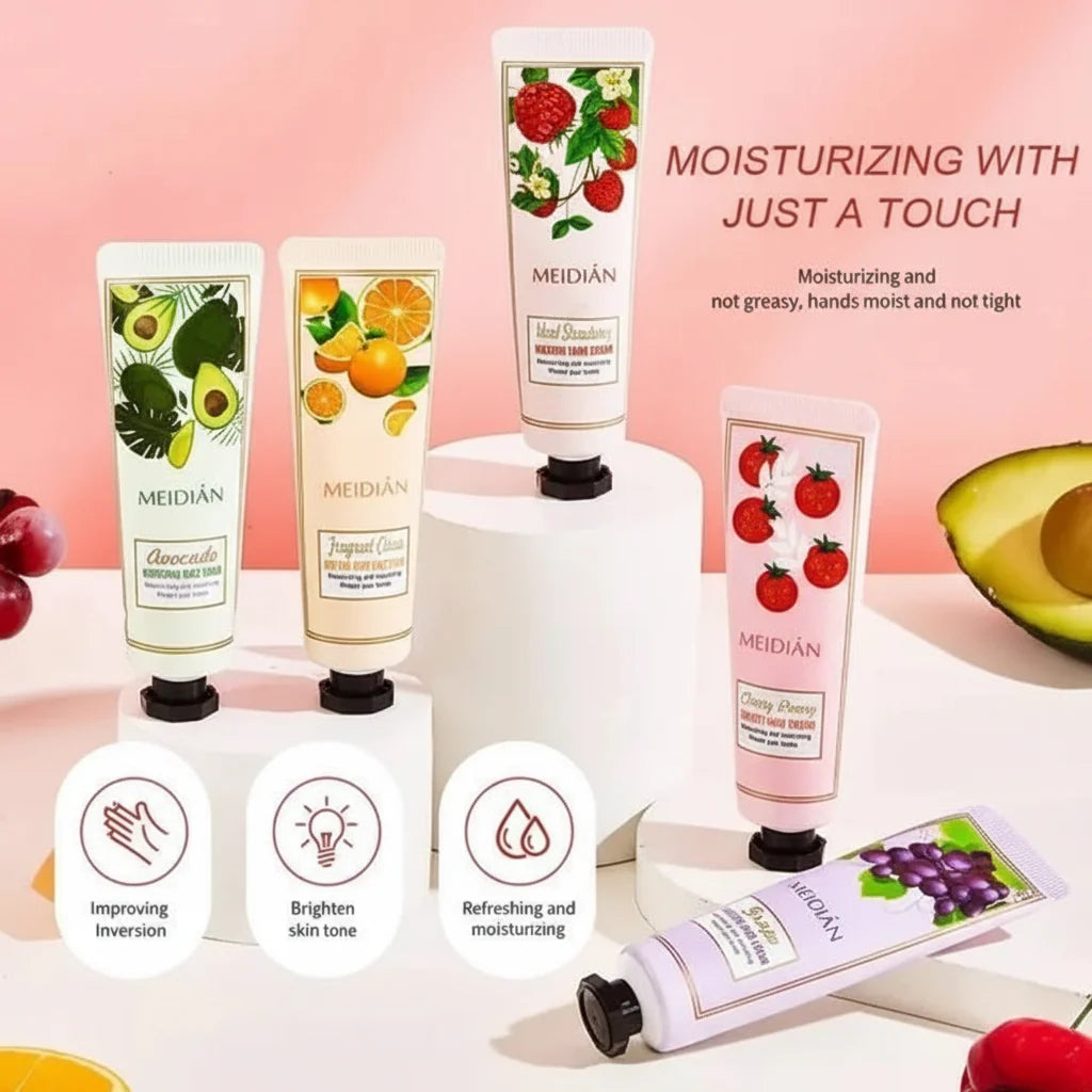 Meidian Colorful Fruit Hand Cream Set - Pack of 5 Meidian