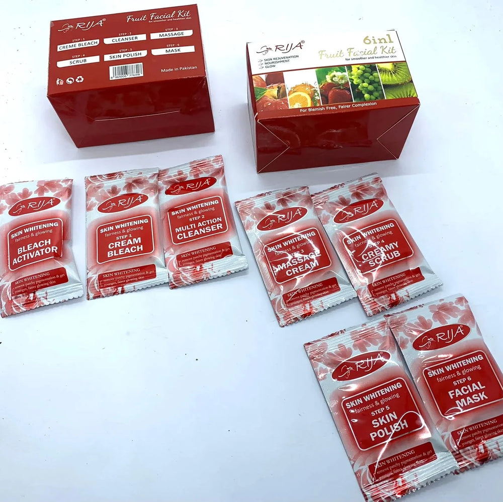 7-in-1 Rija Fruit Facial Kit for Skin Whitening Rija