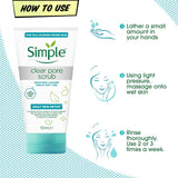 Simple Daily Skin Detox Pore Polishing Face Scrub - 150ml
