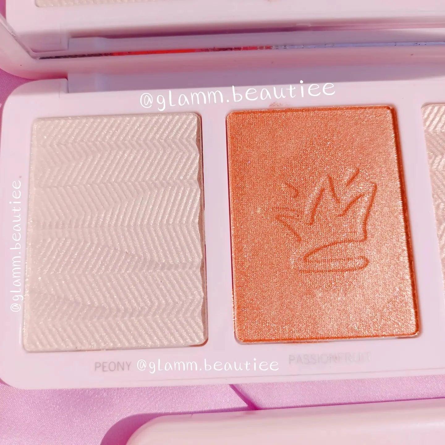 3 Color Cute Sculpt and Glow Highlighter Palette Sculpt and glow