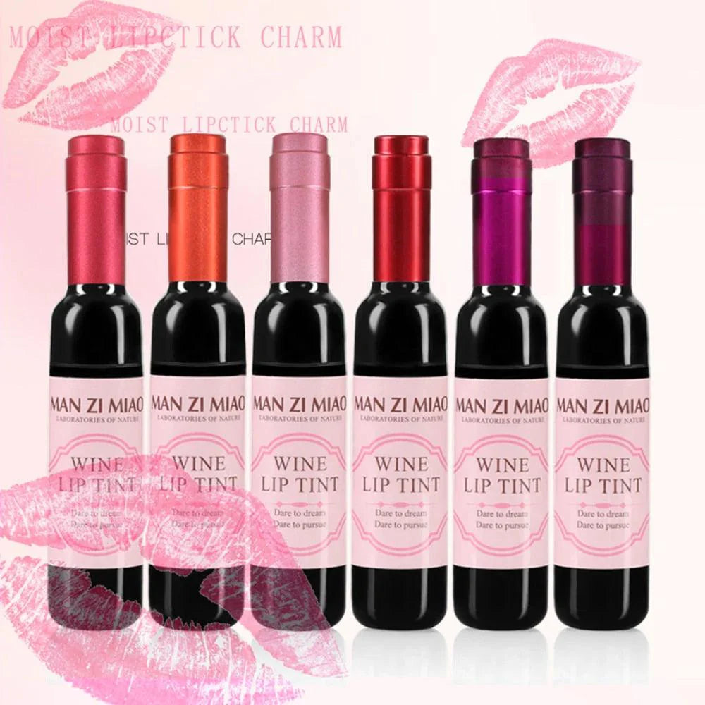 6 Pcs Wine Lip Tint Man ZI Miao