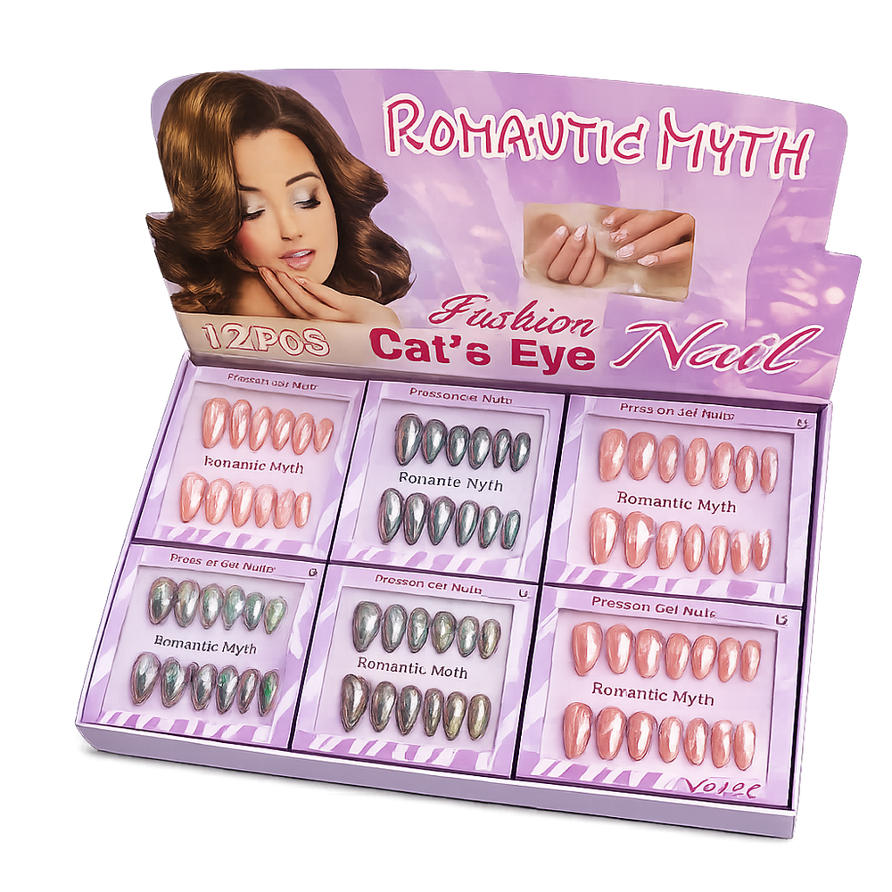 Romantic Myth Holographic Cat Eye Press-On Nails Romantic Myth