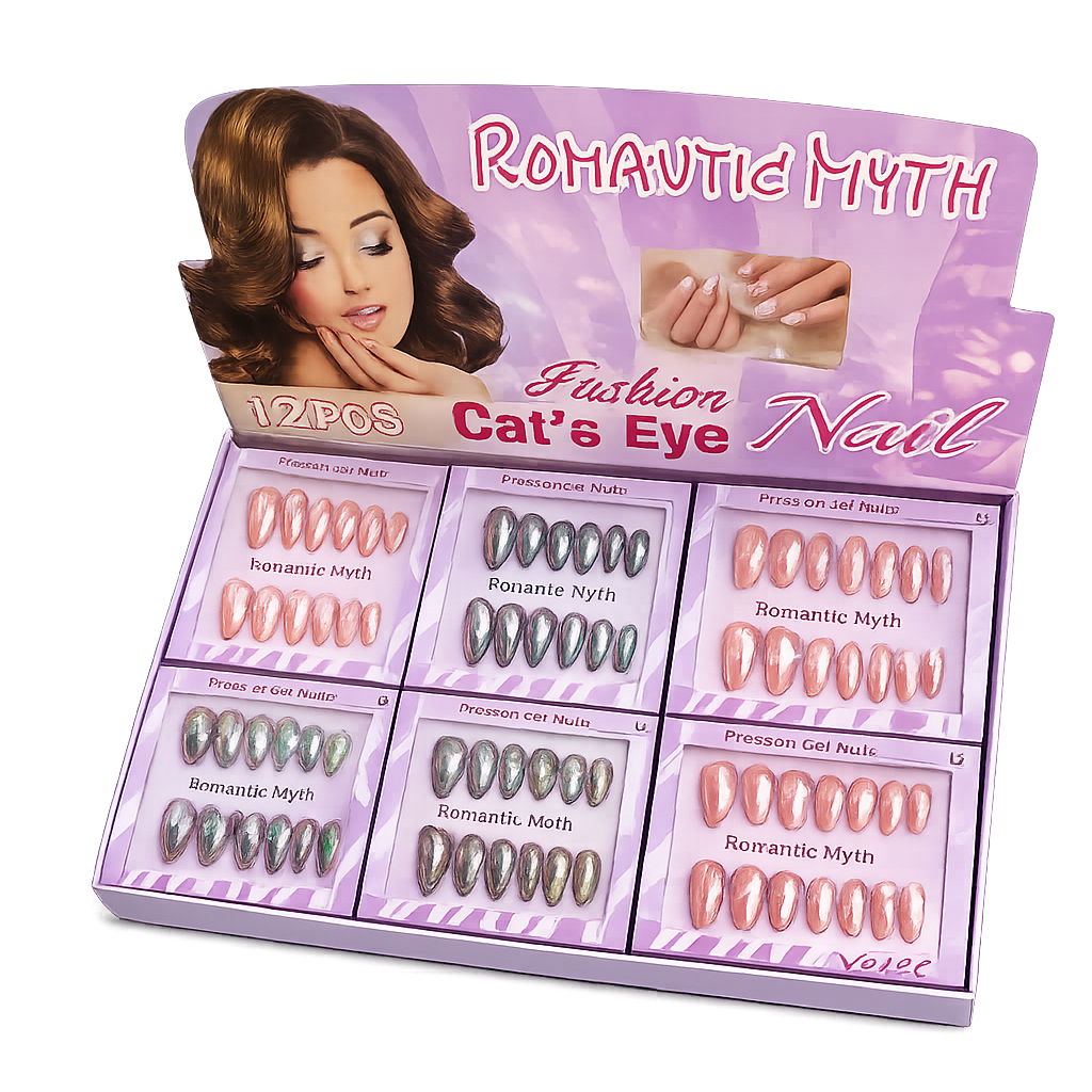 Romantic Myth Holographic Cat Eye Press-On Nails Romantic Myth