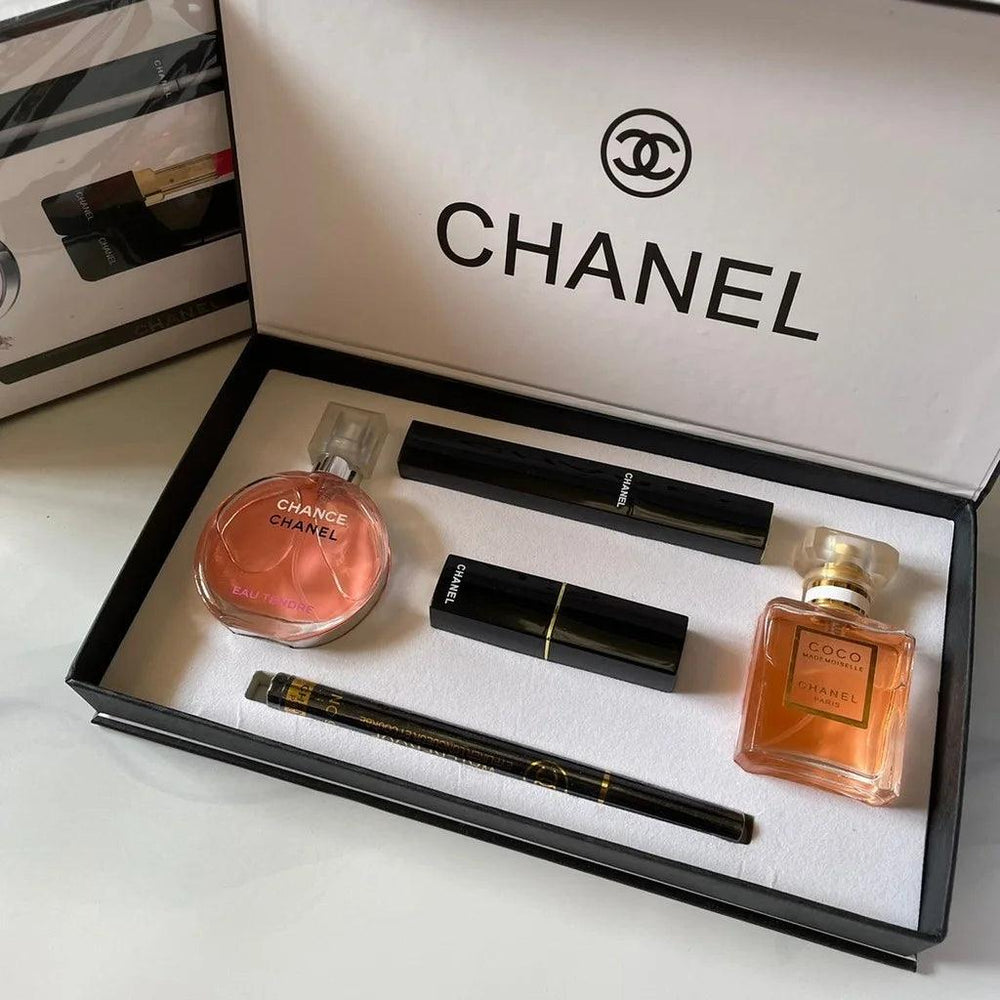 Chanel 5 In 1 Gift Set Makeup Perfume Box  - Dubai - 100% Original Testers Chanel