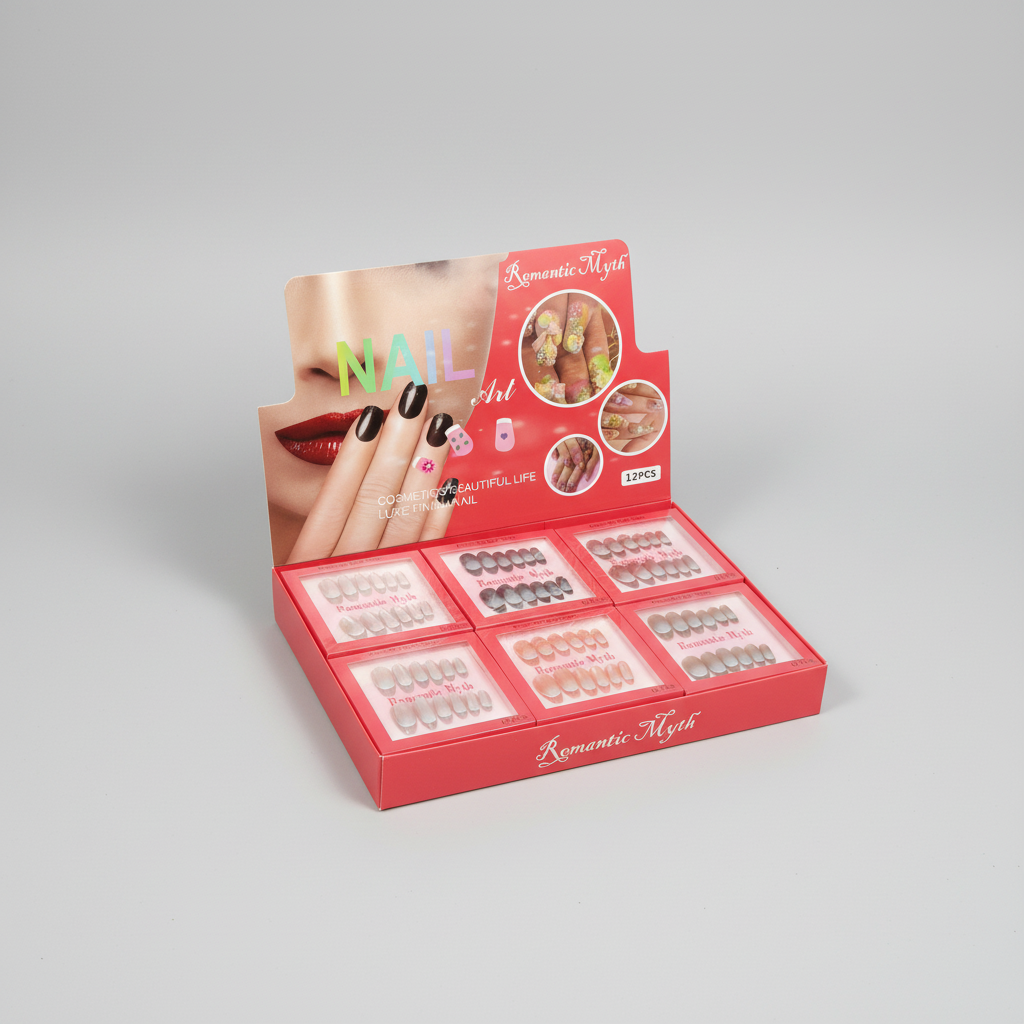 Romantic Myth Nail Art Press On Gel Nails - Each Box 12Pcs Romantic Myth
