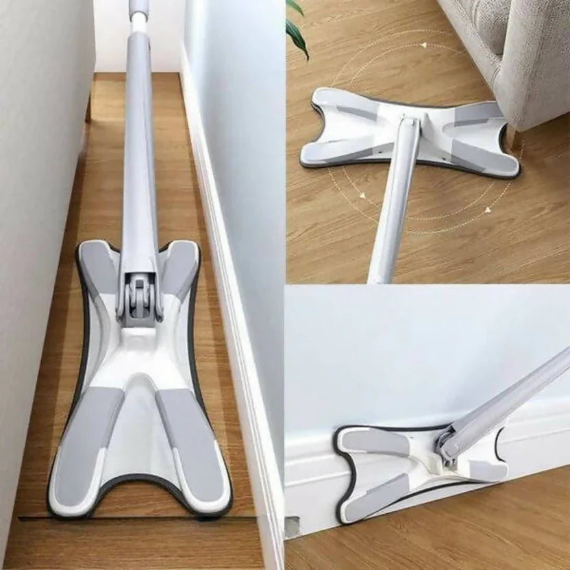 X-Type Microfiber Flat Mop with Twist Mechanism Cosmia.pk