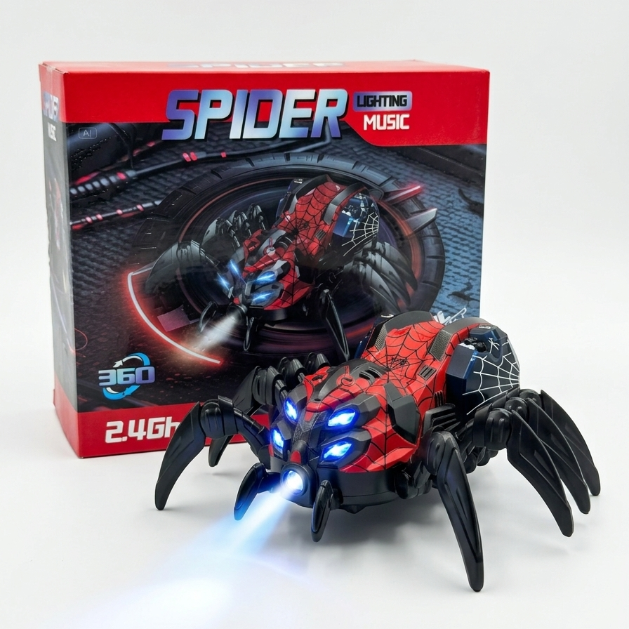 Remote Control Spider Toy – 2.4GHz RC Spider with Lights, Music & Cosmia.pk