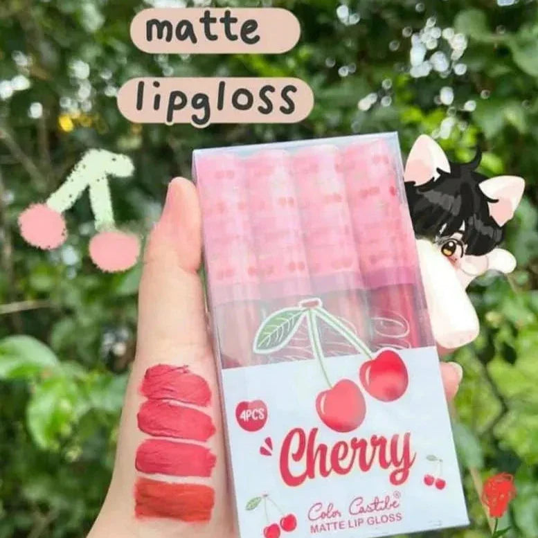 Color Castle Long Lasting Matte Lip Gloss - 4Pcs Color Castle