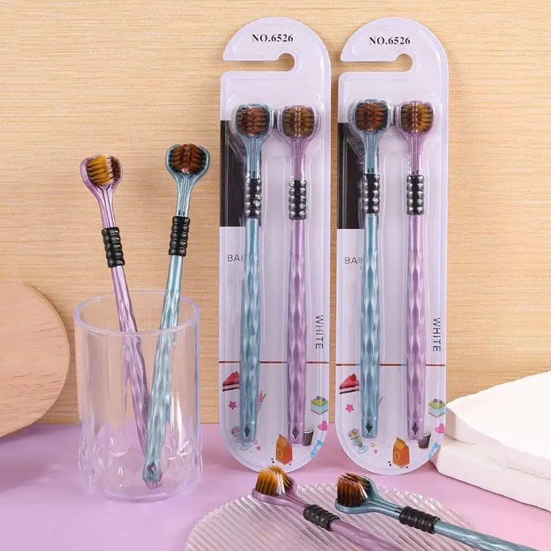 Three Side Toothbrush Pack of 2 Cosmia.pk