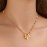 Stainless Steel Geometry String Sector Shape Pendant