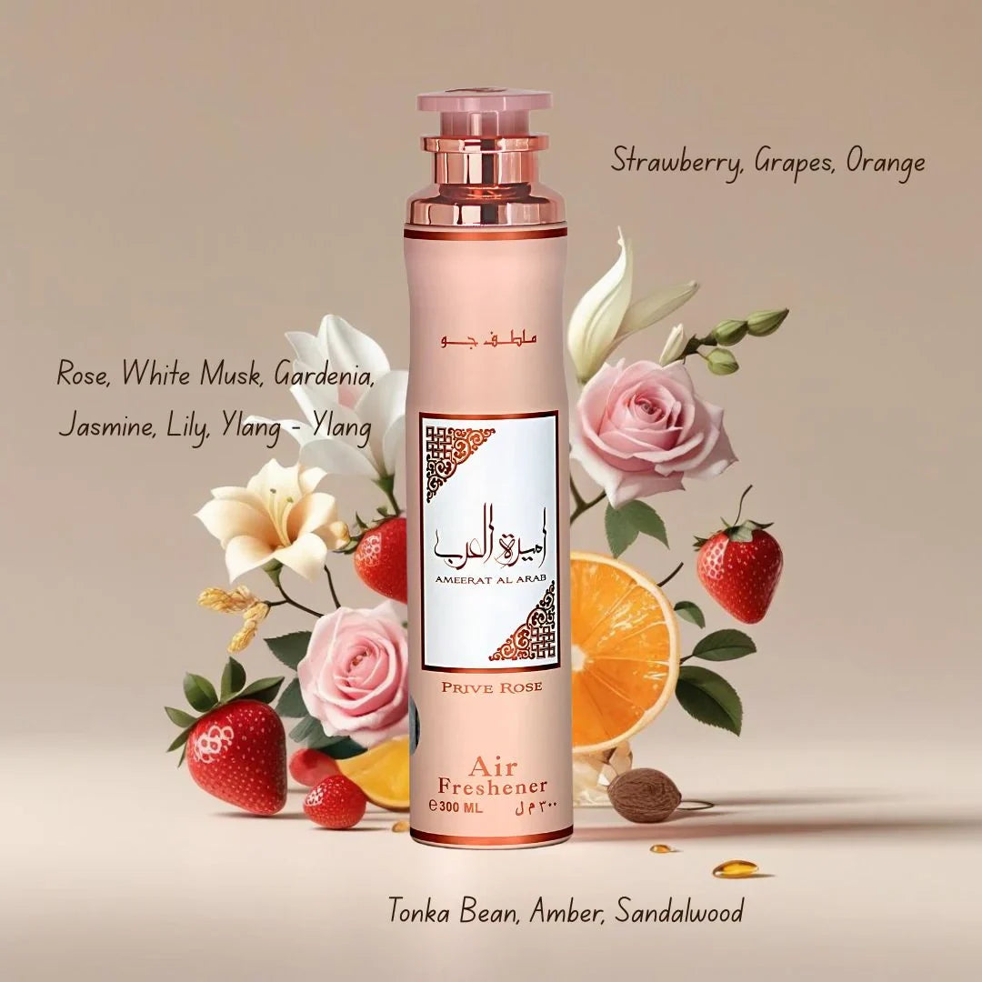 Lattafa Asdaaf Ameerat Al Arab Prive Rose Air Freshener - 300ml Lattafa