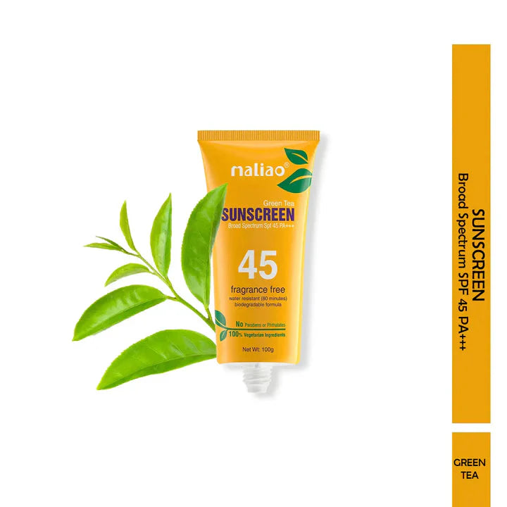 Maliao Green Tea Sunscreen SPF 45 PA+++ - 100g Maliao