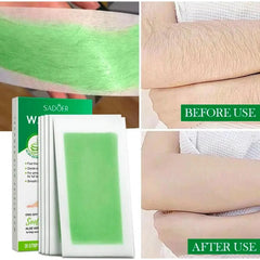 Sadoer Aloe Vera Hair Removal Wax Strips (10 Double Sided Strips) Sadoer