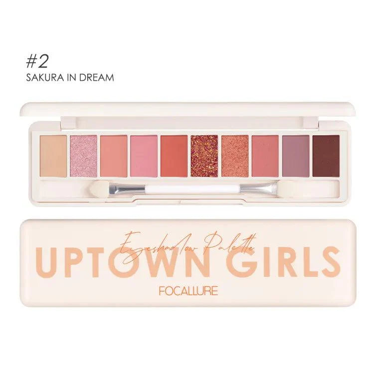 10 Colors Focallure Uptown Girls Eyeshadow Palette Focallure