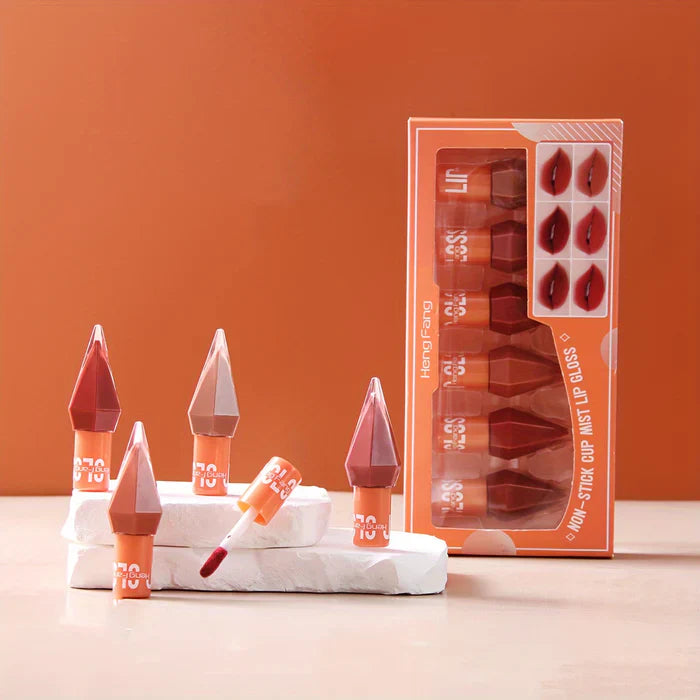 Heng Fang Creamy Mist Lip Gloss - 6 Pcs Set Heng Fang