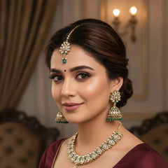 Dabbi Kundan Antique Complete Jewelry Set Cosmia