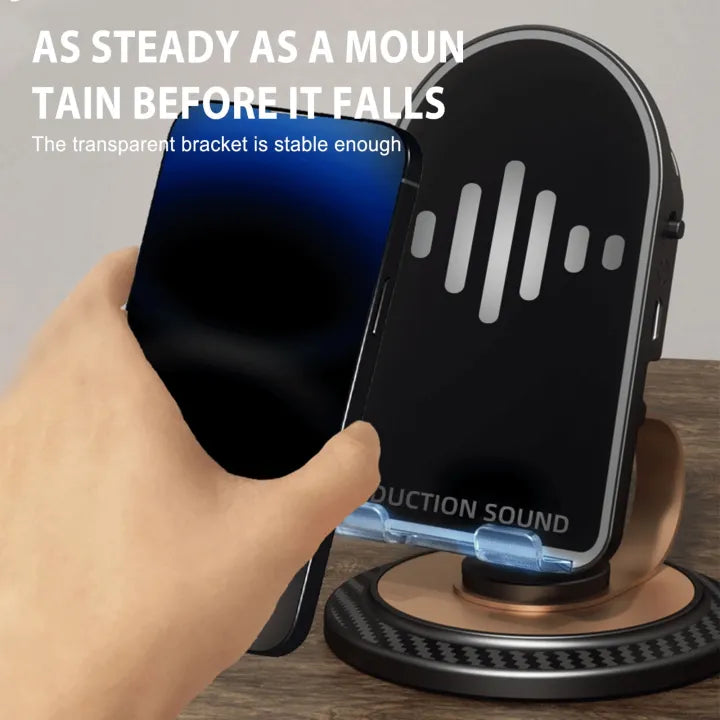 2 in 1 Wireless Induction Speaker with Phone Stand Cosmia.pk
