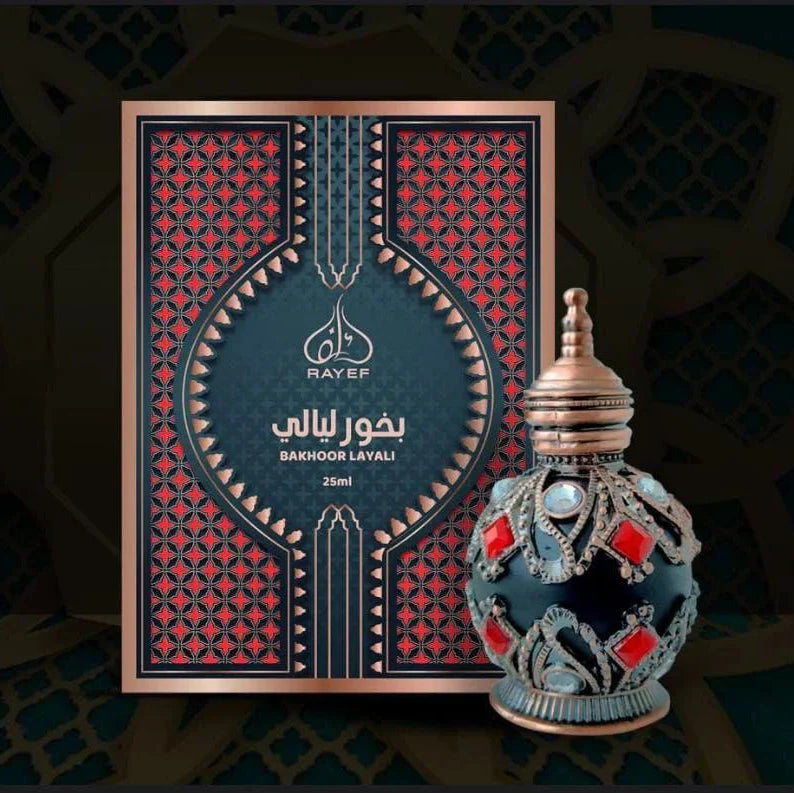 Rayef Bakhoor Layali Concentrated Perfume Oil – 25 ml Rayef