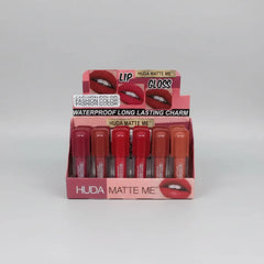 Huda Matte Me Fashion Color Waterproof Long Lasting Charm Lip Gloss Huda Matte Me
