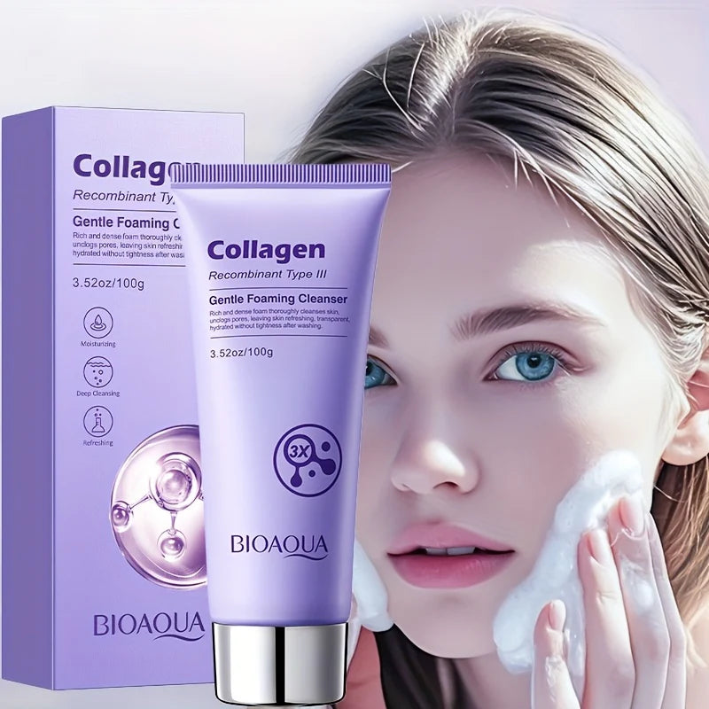 BioAqua Recombinant Type III Collagen Gentle Foaming Cleanser - 100g Bioaqua
