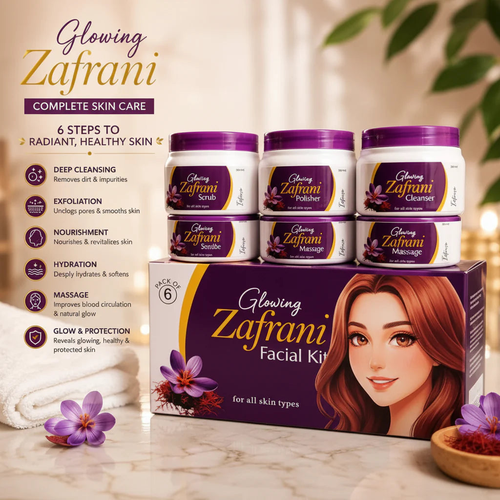 Glowing Zafarani Facial Kit - 6 Pack Glowing