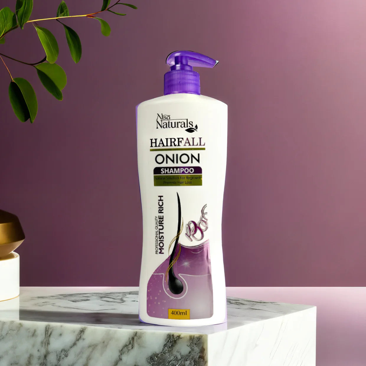 Nisa Natural Onion Hairfall Shampoo - 400ml Nisa Naturals