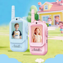 Rechargeable Walkie Talkies with Screen Display and Voice Changer - 2 Cosmia.pk