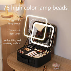 Smart Led Makeup Bag With Mirror Lights Cosmia.pk