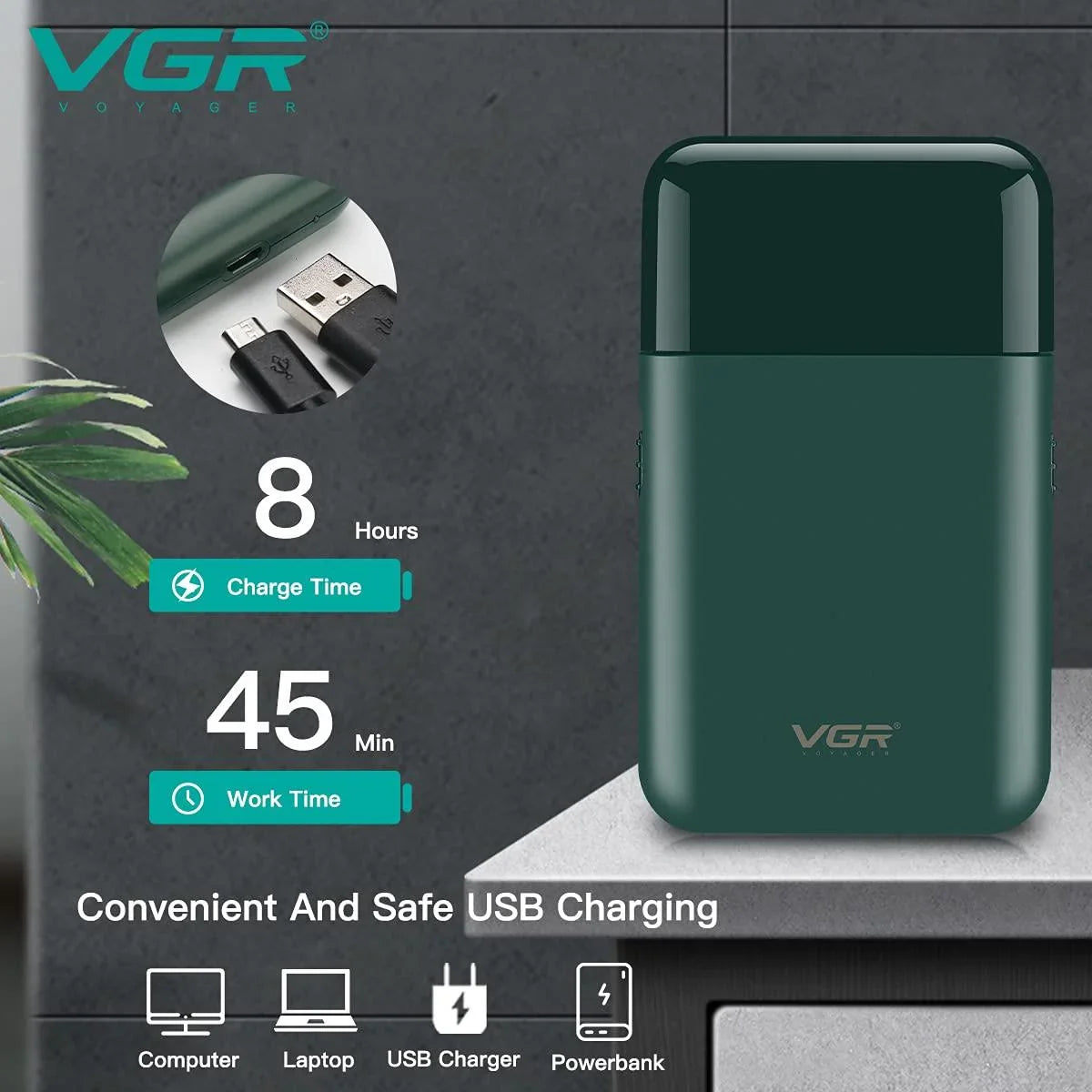 VGR V-390 Professional Electric Thin Shaver VGR