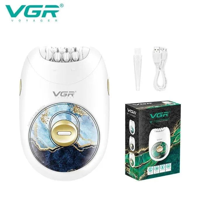 VGR V-706 Cordless Professional Women Epilator with 18 Tweezers VGR