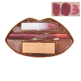 3 in 1 Hudamoji Set Velvet Matte Lipstick , Waterproof Lip Pencil & Lip Gloss Set