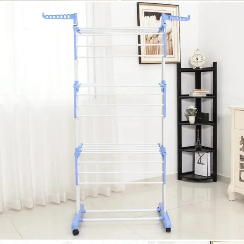 Three Layer Cloth Rack with Stainless Steel Rods Cosmia.pk