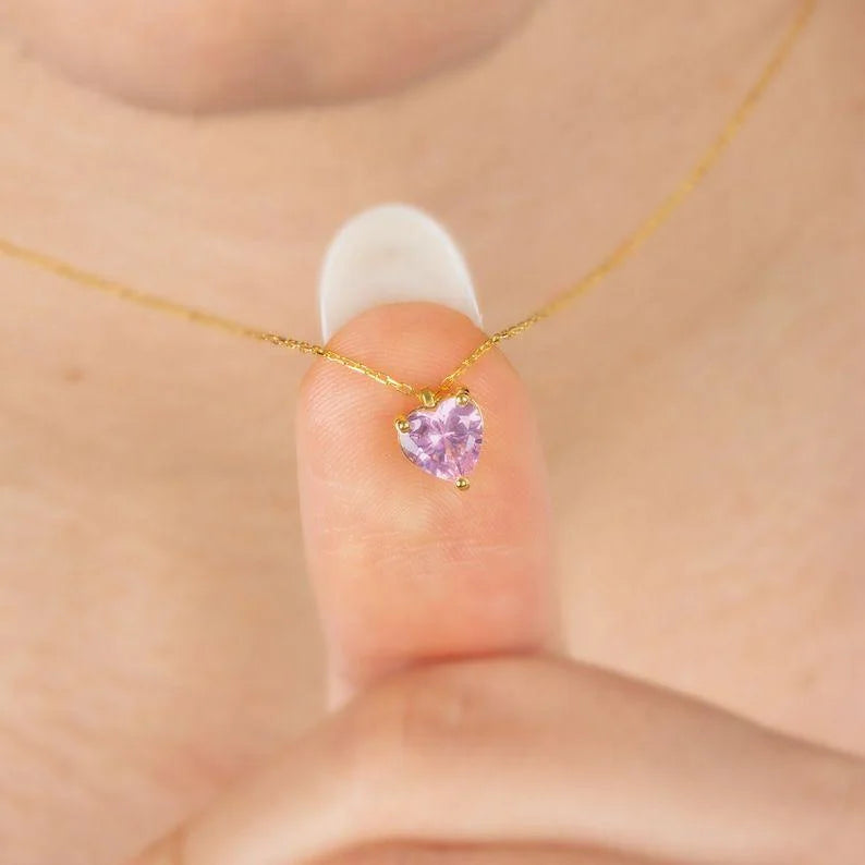 Stainless Steel Pink Heart Chain Cosmia