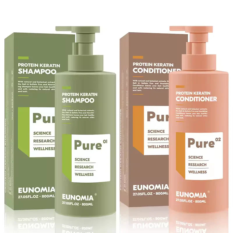 Eunomia Protein Sulphate Free Hair Shampoo + Conditioner 800ml Eunomia