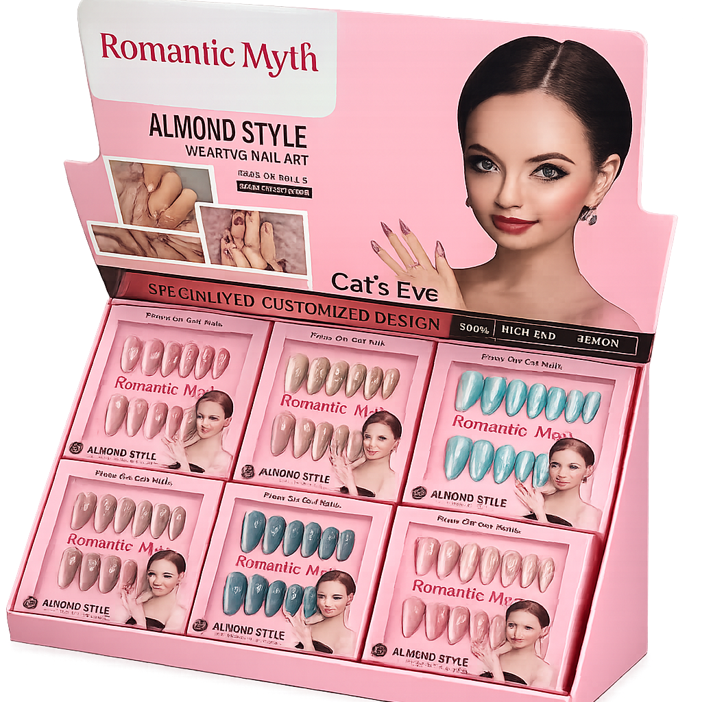Romantic Myth Almond Style Cat Eye Press-On Gel Nails Romantic Myth