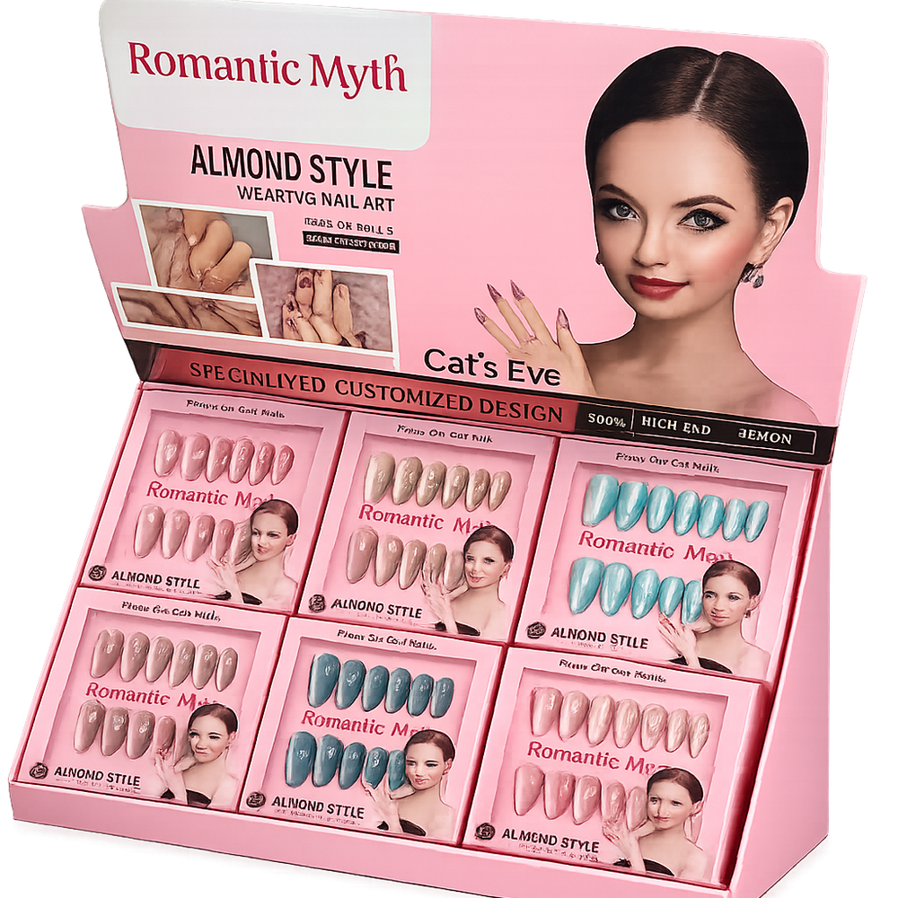 Romantic Myth Almond Style Cat Eye Press-On Gel Nails Romantic Myth