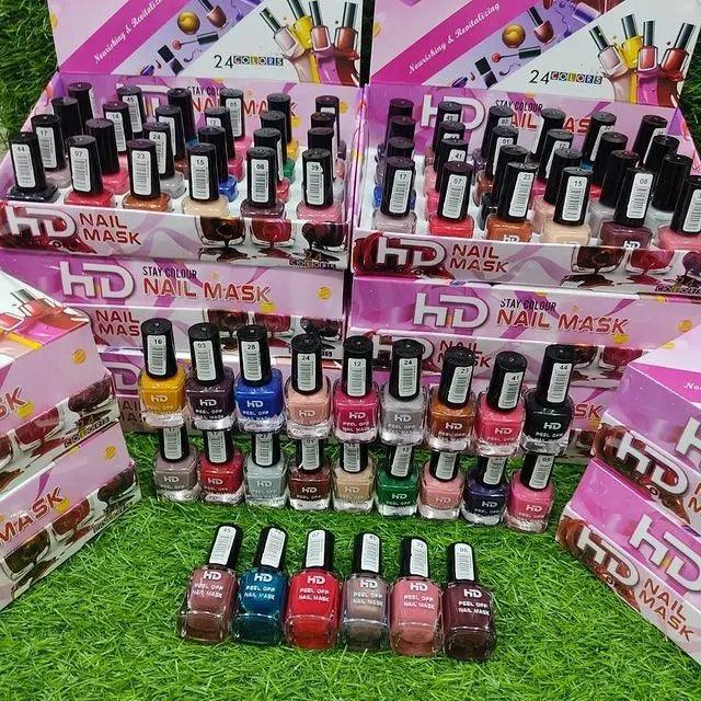 24 Pcs HD Peel off Nail Polish Box HD