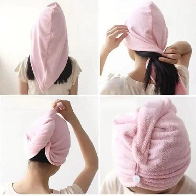 Hair Drying Towel Cap - Each Cosmia.pk