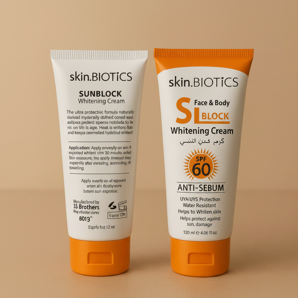 Skin.Biotics Face & Body Sunblock Whitening Cream - 120ml Skin Biotics