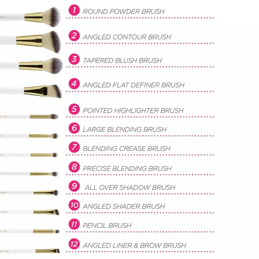 BH Cosmetics - Pink Studded Elegance - 12 Piece Brush Set BH Cosmetics