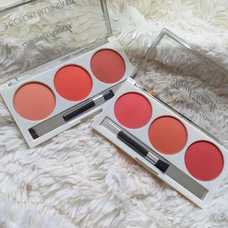 3 Color Fashion Trend Blush On Palette Fashion Trend