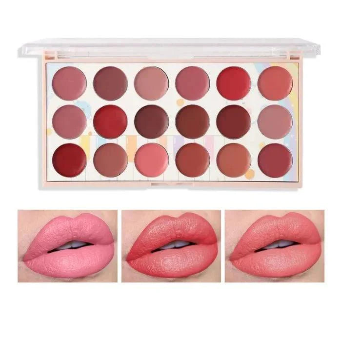 Miss Rose Lip Palette - 18 Colors Miss Rose