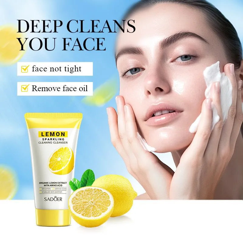 SADOER Lemon Sparkling Cleaning Cleanser With Amino Acid Sadoer