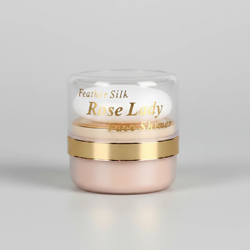 Feather Silk Rose Lady Face Shimmer Powder Feather Silk