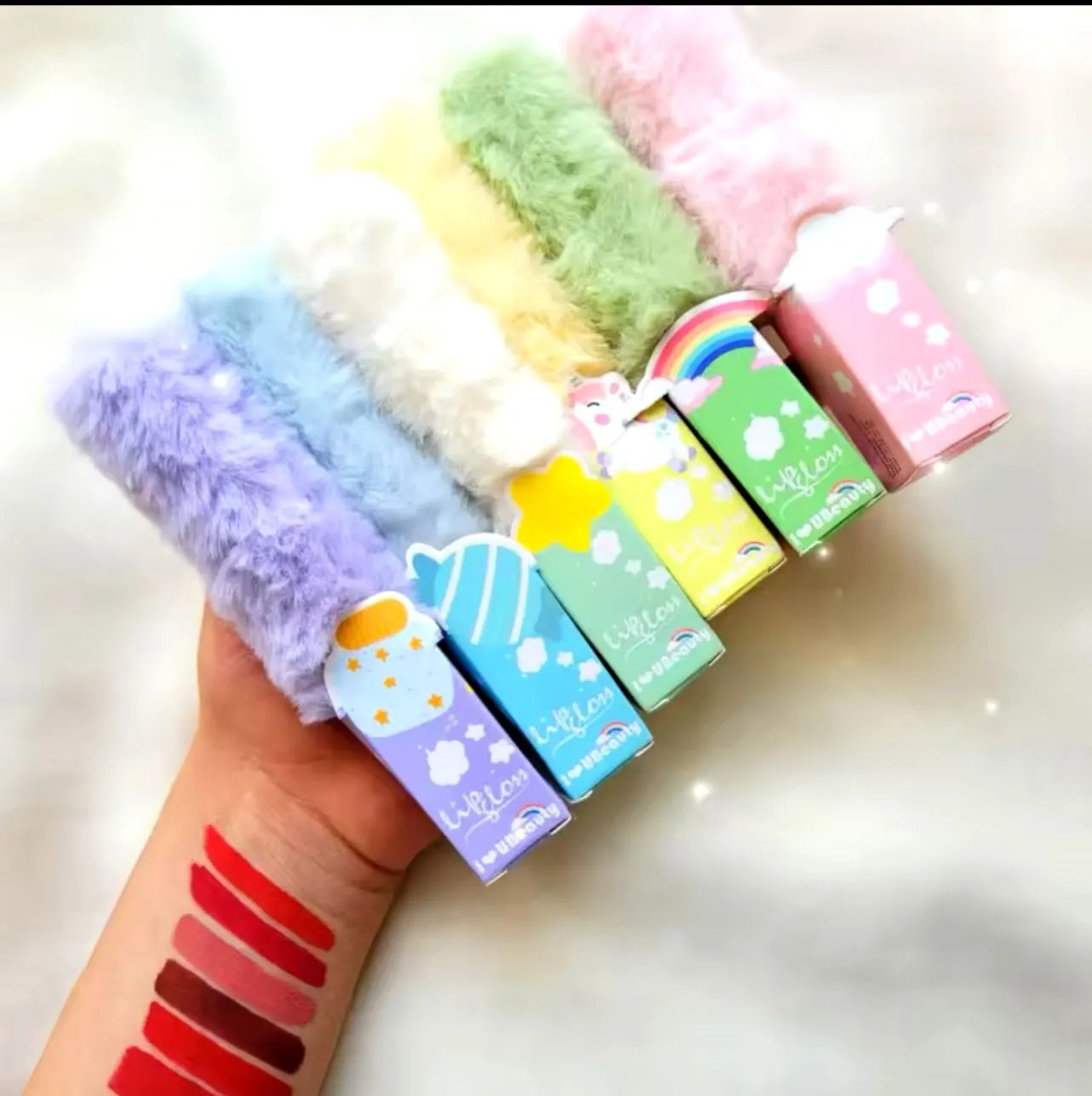 Cute Fur Lip Gloss Each Cosmia.pk