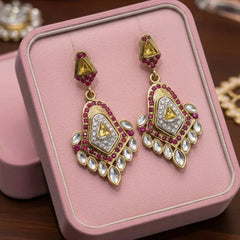 Rajwari + Kundan + Stone Earring Mix Collection Cosmia