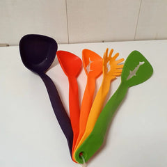 5 Pcs Colorful Kitchen Spoon Set - Each Cosmia.pk