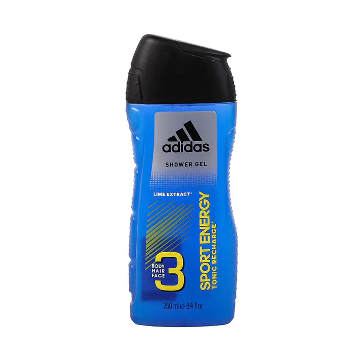 Adidas Sport Energy 3-in-1 Shower Gel with Lime Extract (250ml) Adidas