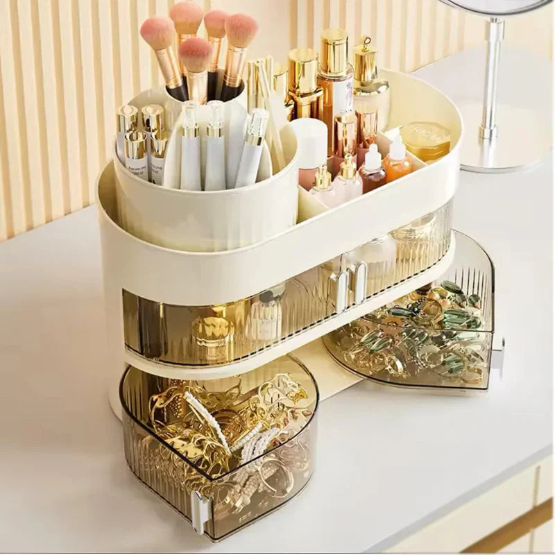 3-Layer Cosmetic Storage Organizer with Drawer Cosmia